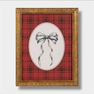 My Texas House Seasonal Bow Plaid
Framed Holiday Wall Art 8x10 Christmas Decor